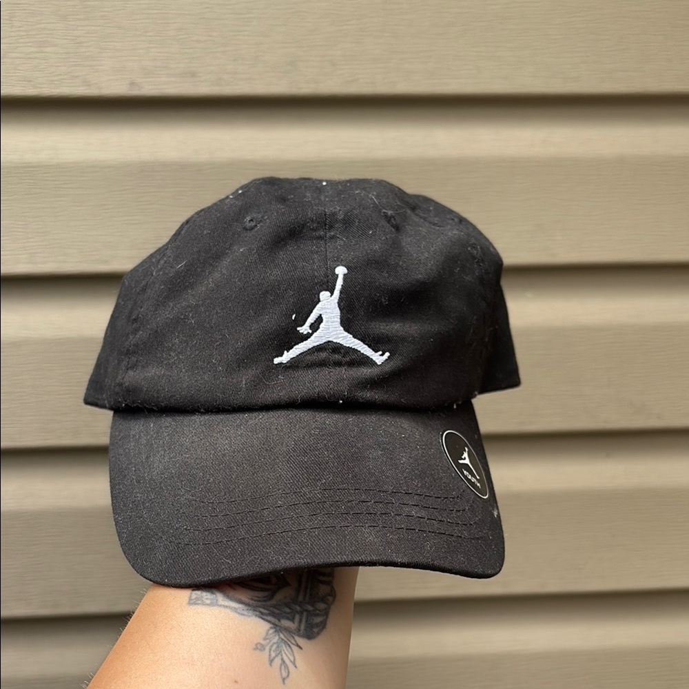 Jordan Black Cap with White Emblem